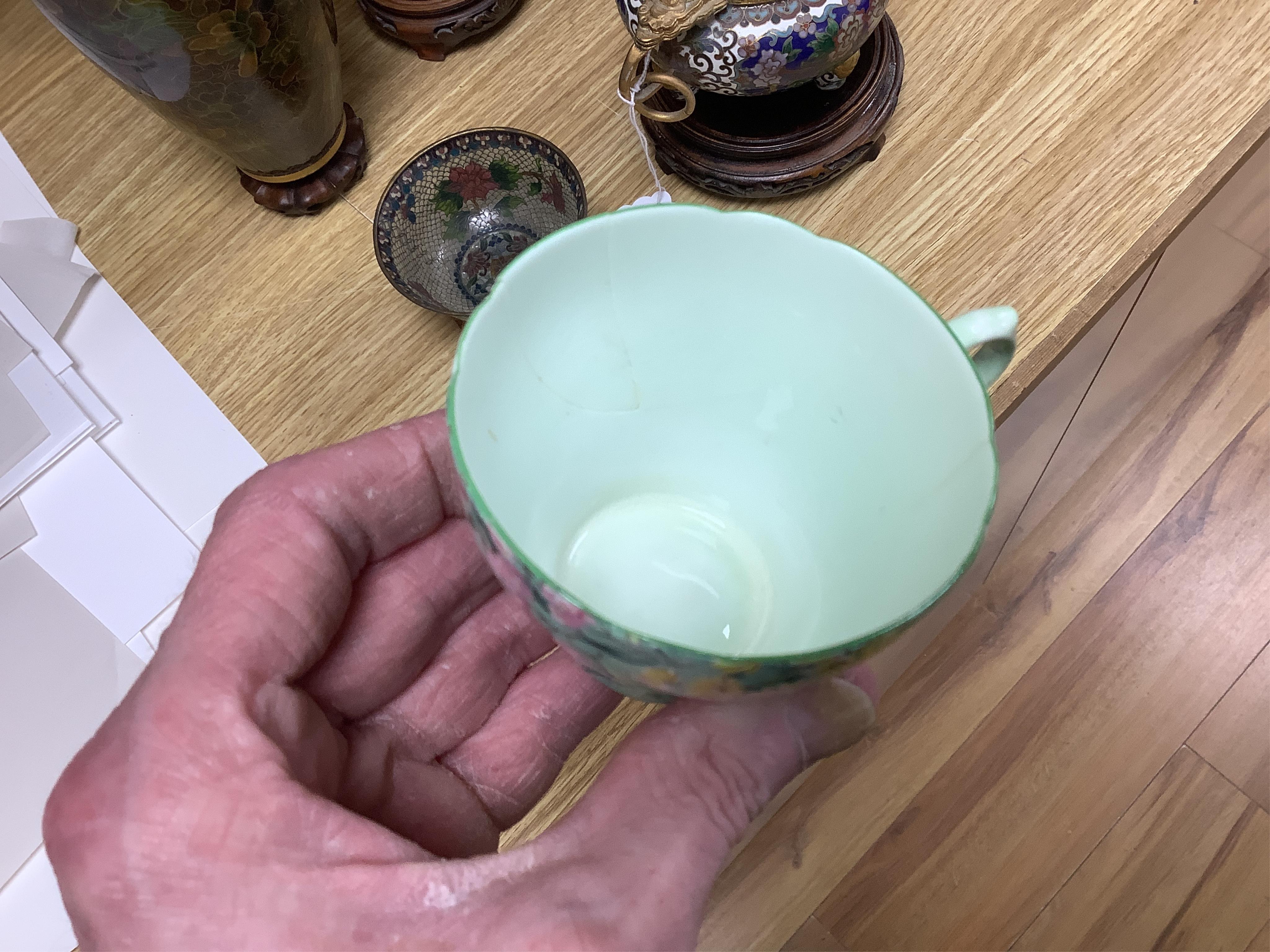 A Shelley Melody pattern teaset